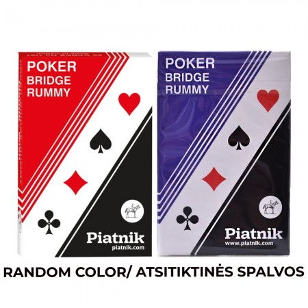 Piatnik Poker-Bridge-Rummy kortos 1 vnt. (raudonos arba mėlynos)